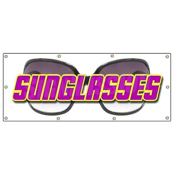 SUNGLASSES BANNER SIGN sunglass store sale signs